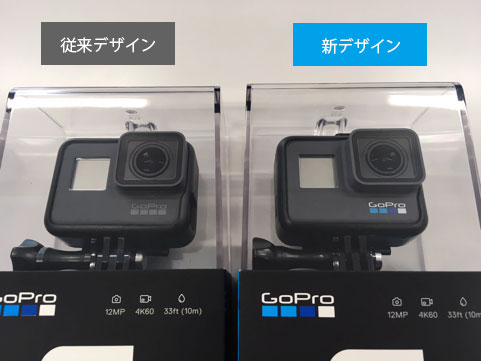 GoPro HERO6 Blackのデザインが変更されロゴマークがカラーになった 